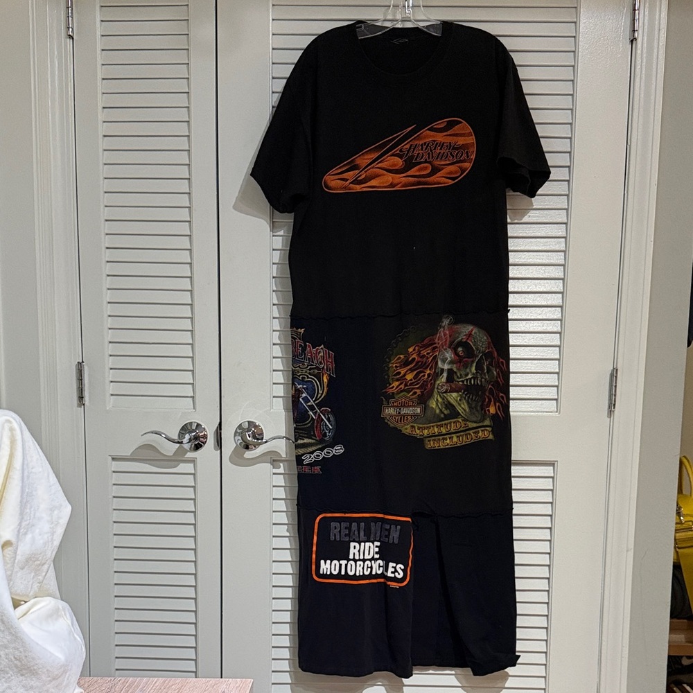 Harley Davidson Custom-made Black T-shirt Dress